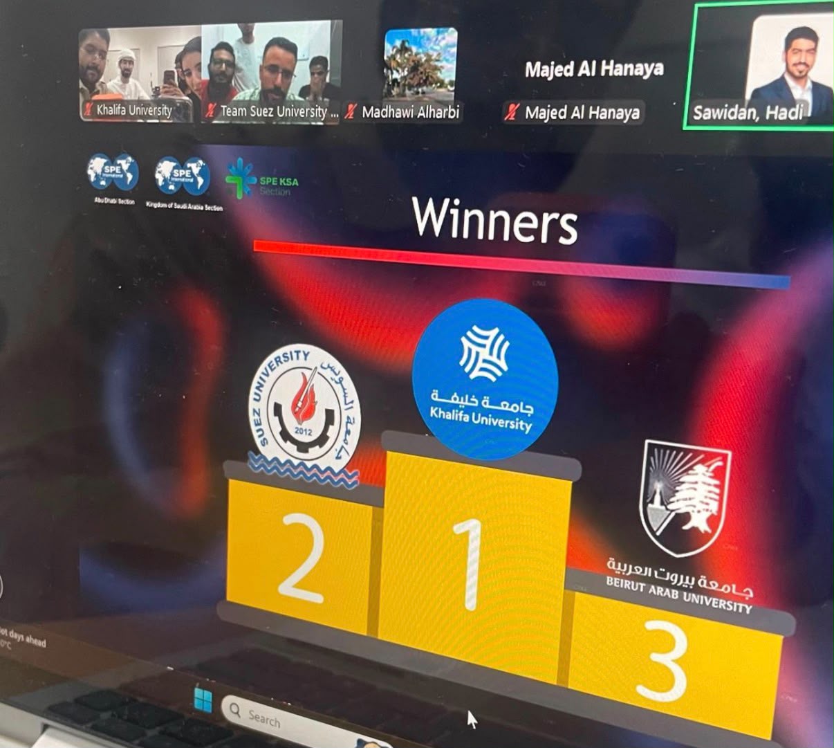 2026 SPE MENA PetroBowl champions winners podium