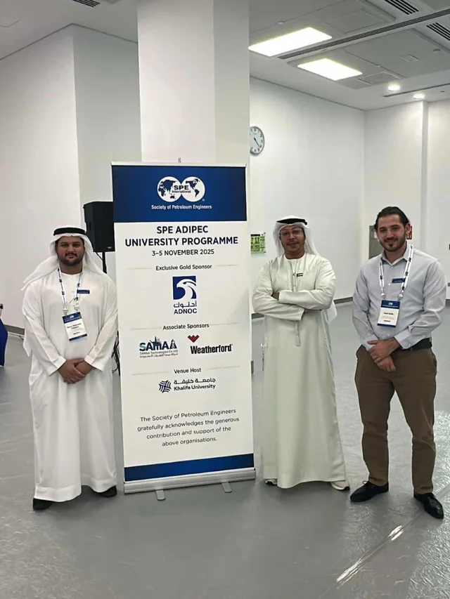 KU SPE representatives in the SPE ADIPEC University Programme